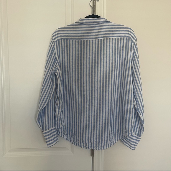 J.Crew Garçon Classic Shirt in Striped Cotton-Linen Blend Gauze - Picture 4 of 8